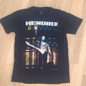 Jimi Hendrix American Flag band tee. Black, size M
